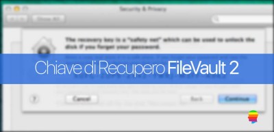 Creare chiave di recupero per FileVault 2