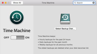 Time Machine: disco non selezionabile o compatibile