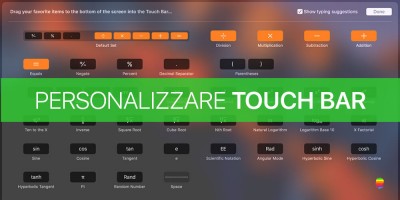 Personalizzare la Touch Bar su MacBook Pro