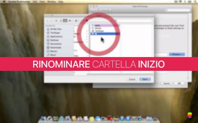 Rinomina, modifica Nome cartella Inizio, Home su Mac OS
