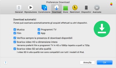 Attivare o Disattivare Download Automatici su Mac OS
