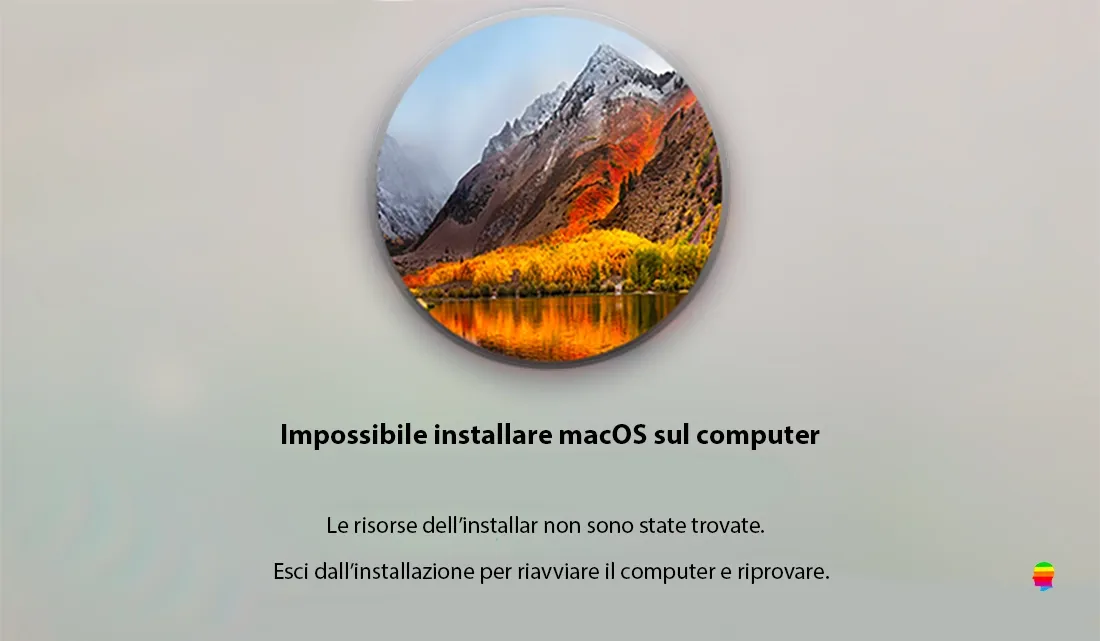 Risorse installer non trovate, impossibile installare macOS sul computer