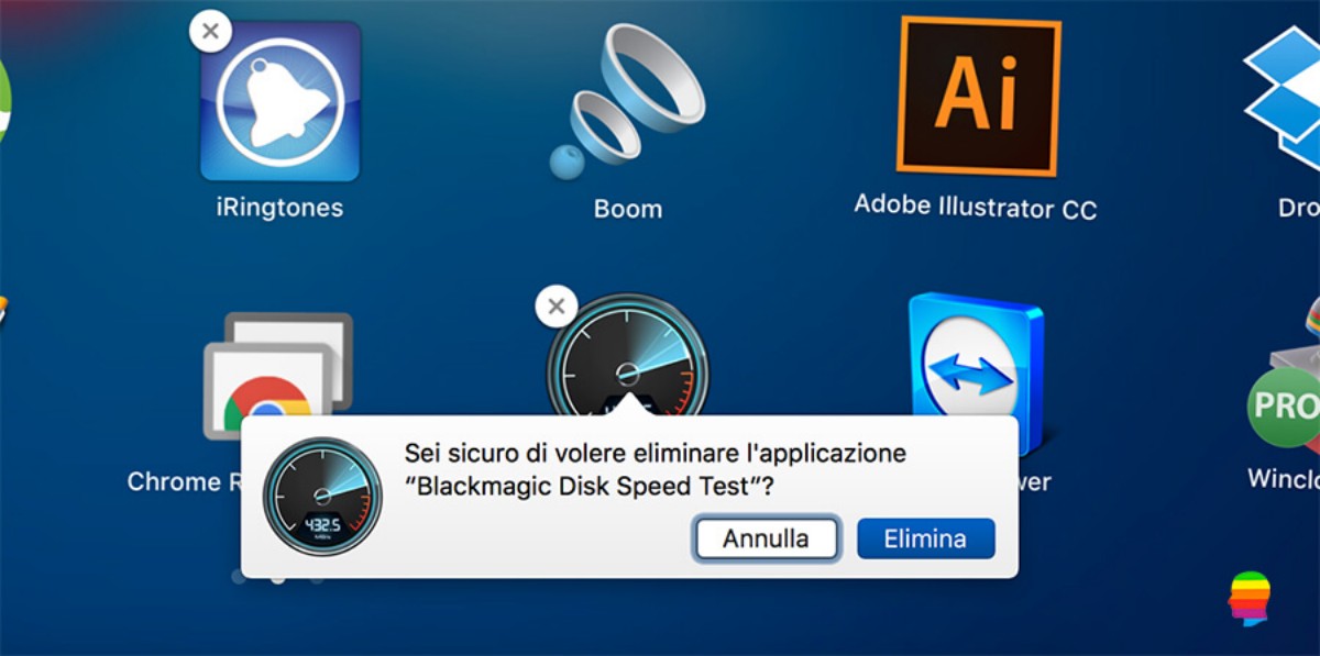 Eliminare, disinstallare applicazione da Mac OS X