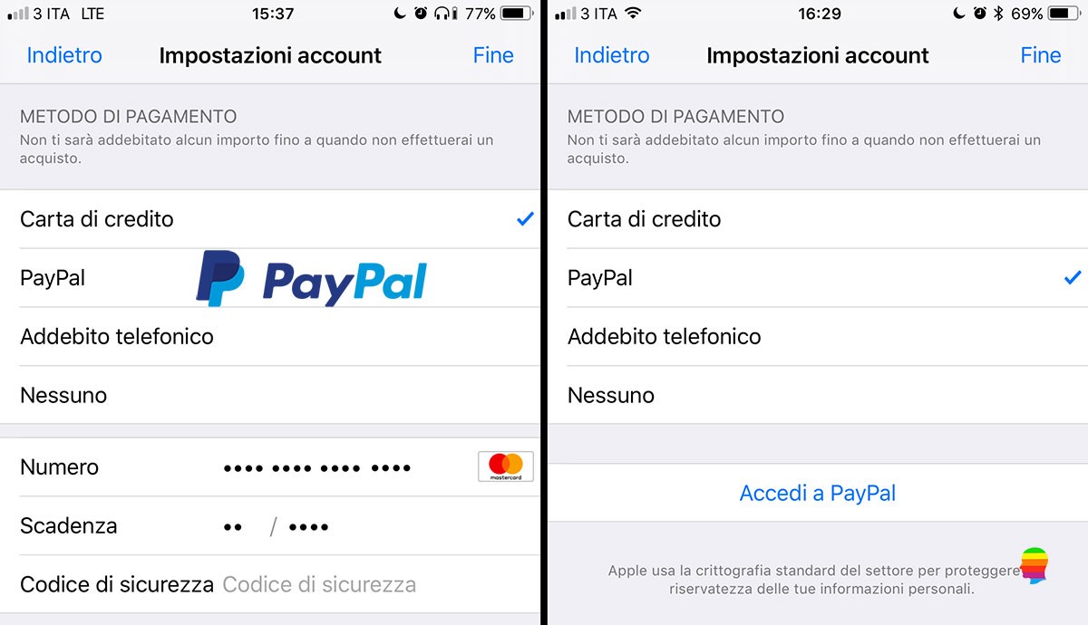Usare PayPal su App Store con iPhone, iPad e Mac (Musica, App e Libri)
