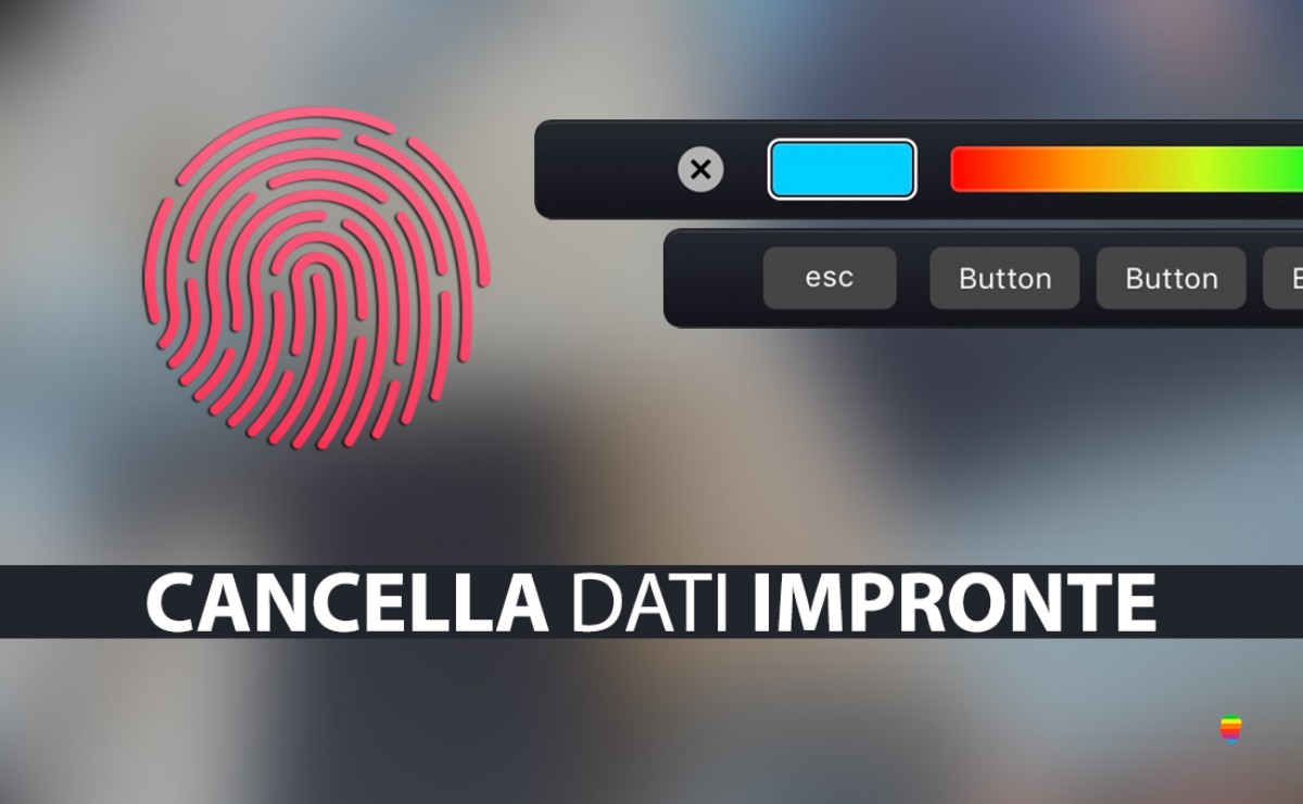 Come cancelare, rimuovere dati impronte digitali Touch Bar dal MacBook Pro