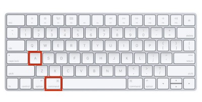 Effettuare selezione con la tastiera su Mac OS X