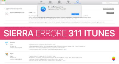 Sierra, errore Impossibile verificare iTunes 311 su Mac App Store - Soluzione